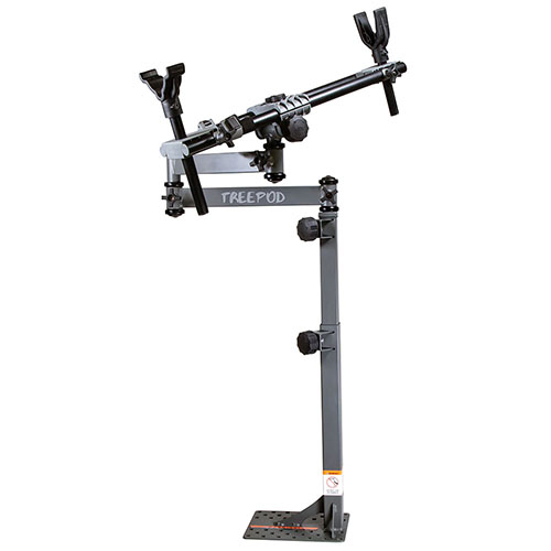 The BOG™ TreePod offers benchrest accuracy from any treestand, supporting your firearm or crossbow while freeing your hands for binoculars or photos.