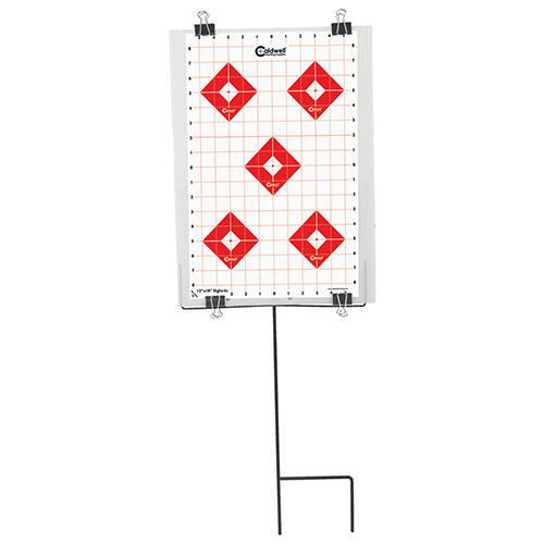 The Caldwell Ultra Portable Target Stand Kit offers a compact, all-in-one solution for the range, including a stand, backer, clamps, and targets.