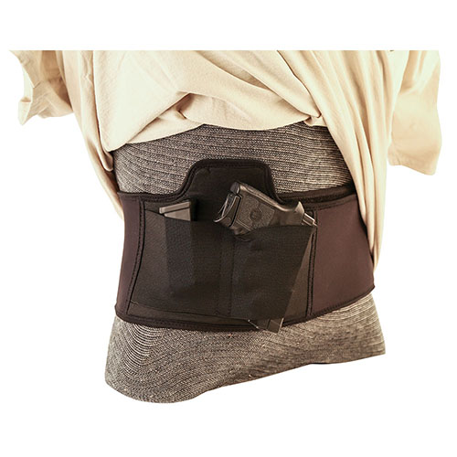 Experience comfort with the Caldwell Tac Ops Belly Band Holster, featuring moisture-wicking material, slide protection tab, and machine washable convenience.