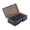 Organize your reloaded ammo effortlessly with Frankford Arsenal's see-through plastic boxes, fitting most calibers and available in various sizes and colours.