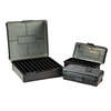 Organize your reloaded ammunition effortlessly with Frankford Arsenal's see-through ammo boxes, available in various sizes and colors to fit most calibers.