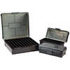 Organize and identify your reloaded ammunition effortlessly with Frankford Arsenal's see-through ammo boxes, available in various sizes and colours.