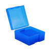 Keep your reloaded ammunition organized with Frankford Arsenal's see-through plastic ammo boxes, available in various sizes and colors to fit most calibers.