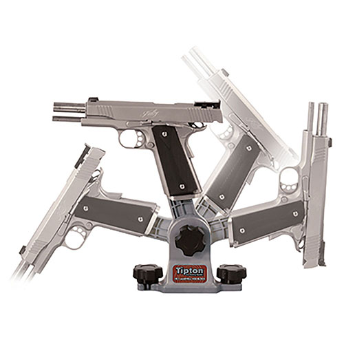 The Tipton 1911 Mag Well Vise Block offers a stable base for cleaning and gunsmithing, easily fitting into the magazine well or mounting to your workbench.