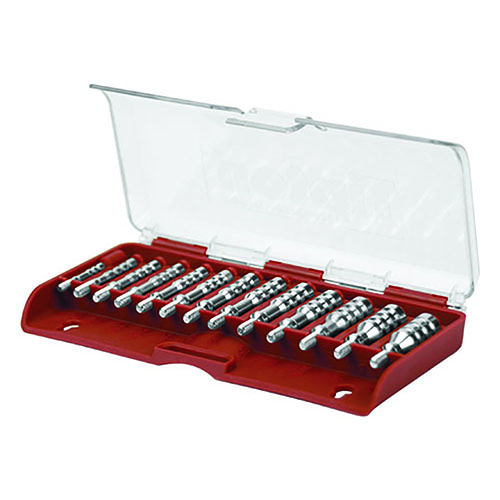 .17 to .45 caliber brushes with stiff bristles for maximum cleaning, durable nylon, user-friendly storage box, and backed by Tipton's lifetime warranty.