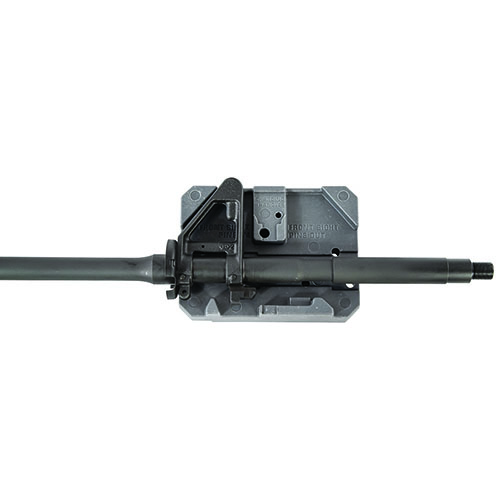 The Wheeler AR-15 Bench Block simplifies assembly and disassembly with notches and grooves for secure placement of parts, ensuring a hassle-free gunsmithing experience.