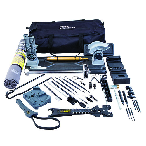 The Wheeler Ultra Armorer's Kit offers essential tools for AR-15 maintenance, including an Armorer's Vise, Combo Tool, and custom carrying case for convenience.