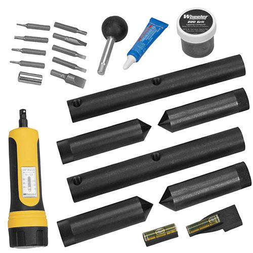 The Wheeler Scope Mounting Kit Combo includes 1" & 30mm alignment and lapping bars, ensuring precise scope alignment for enhanced accuracy and performance.