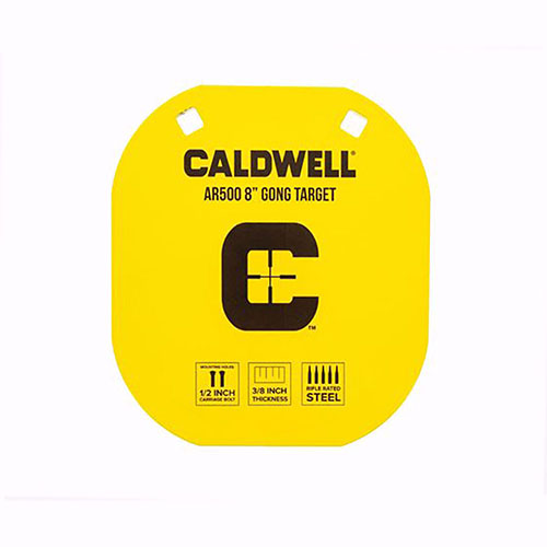 Caldwell AR500 8" targets are made from durable AR-500 steel, designed for competition and training, withstanding thousands of rounds at high impact velocities.