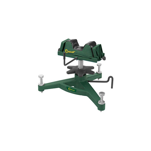 Achieve precise shot repeatability with Caldwell's The Rock Deluxe Shooting Rest, designed for optimal accuracy of your rifle and ammunition from a solid bench.