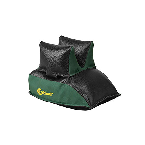 The Caldwell Universal Rear Shooting Bag offers a secure leather rest and durable polyester that maintains shape, compatible with most front rests for stability.