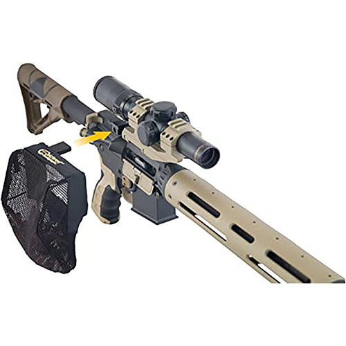 The Caldwell AR-15 Pic Rail Brass Catcher features a quick detach clamp, adjustable frame, 100 round capacity, and easy emptying for a hassle-free shooting experience.
