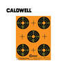 Caldwell Orange Peel® Targets feature dual-color flake-off technology for instant hit visibility, easy target acquisition, and are available in various sizes at affordable prices.