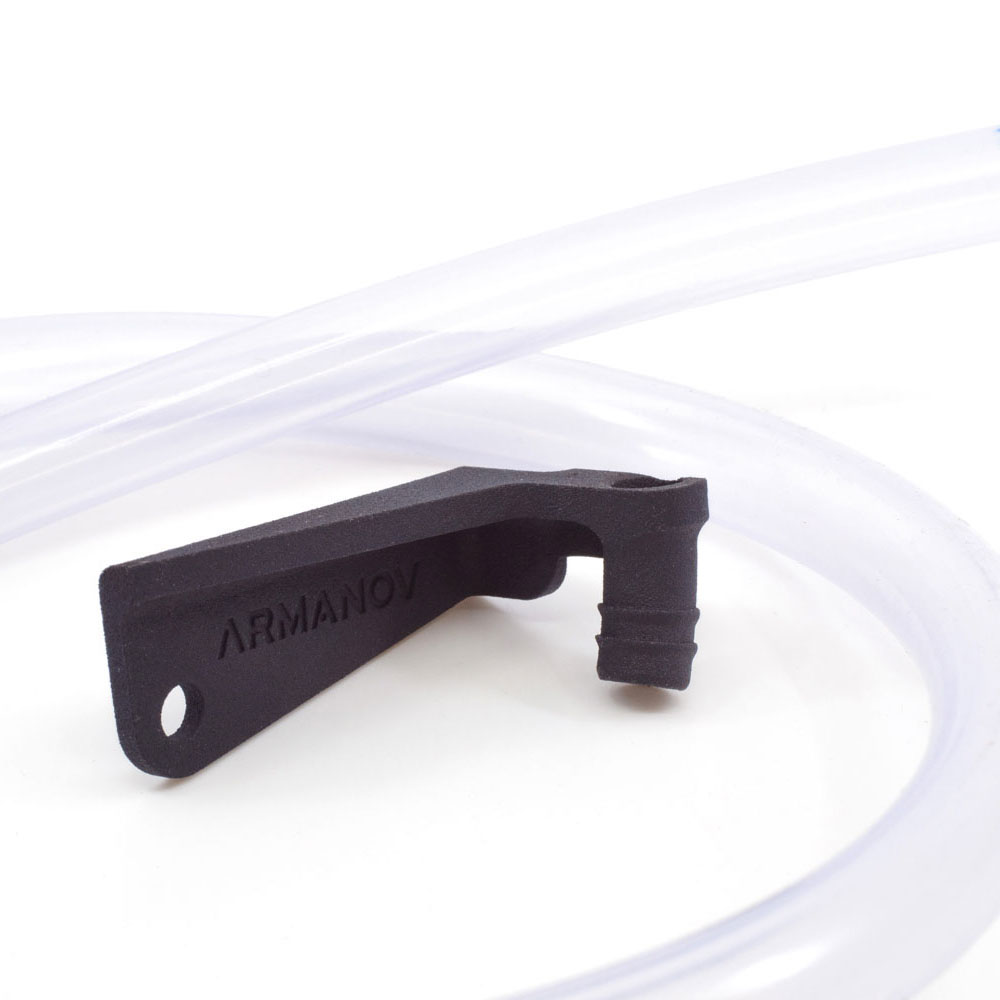 The ARMANOV Spent Primer Chute ensures a clean workspace by routing spent primers through a transparent tube, fitting Dillon XL650/750 and Super 1050/1100.