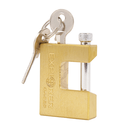 Secure your Explorer Case with the robust EXPLORER CASES Heavy Duty Brass Padlock, designed for perfect fit and reliable protection during transport.