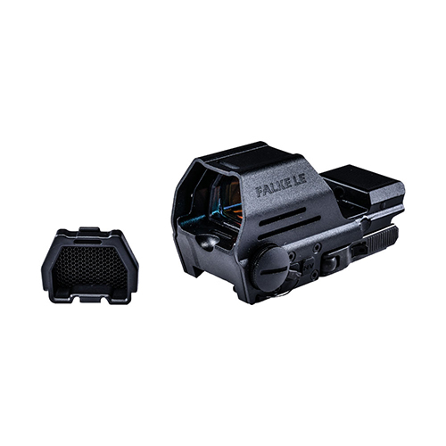 The FALKE LE II offers 10m waterproofing, extreme temperature resilience, 4000-hour battery life, and superior optics with parallax-free clarity for professional users.