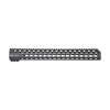 The SCHMEISSER Free Float KeyMod Handguard offers stability, precision, and a sleek Slim-Line design, with durable aluminum, steel inserts, and versatile KeyMod interfaces.