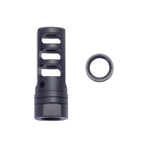 The SCHMEISSER NOREC Compensator offers unmatched recoil and muzzle rise reduction, ensuring fast, accurate shots; durable steel construction for longevity.