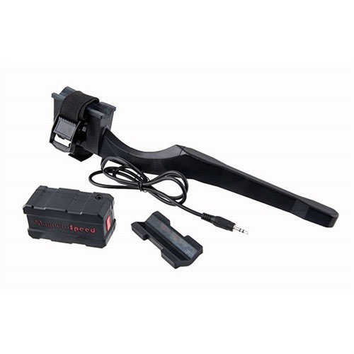 The MagnetoSpeed Sporter Chronograph features a one-button display, easy-access battery, three sensitivity settings, and a secure mounting system for reliable performance.