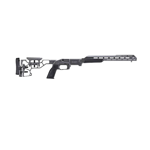 Experience ultimate ergonomics with the MDT ESS Chassis System for Remington 700 SA LH, featuring an adjustable buttstock, 15" forend, and ambidextrous magazine latch.