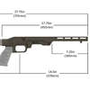 The MDT LSS-RF Gen 2 Chassis System offers a lightweight, compact design for 22LR/17 HMR rifles, compatible with factory magazines and M-Lok accessories.