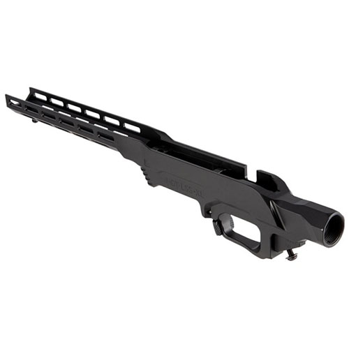 The MDT LSS-XL Gen 2 Chassis System offers a longer forend, AR carbine compatibility, and uses original Howa factory magazines for enhanced performance.