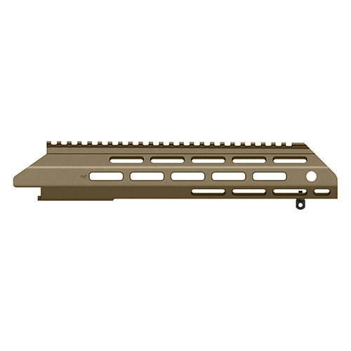 The MDT ESS Fore-end offers versatility with a 15" length, customizable options for shorter or longer fore-ends, and attachment rails for enhanced functionality.