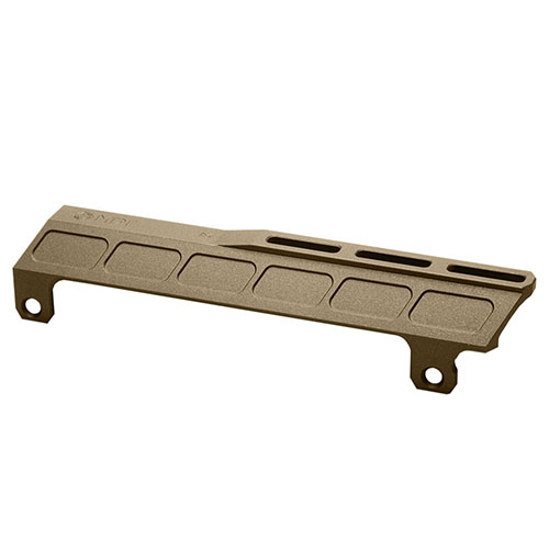 The MDT Mirage Mitigation Hood reduces mirage for clear targeting and allows easy attachment of night vision optics, enhancing control without touching a hot barrel.