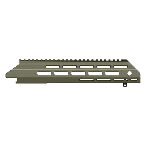 The MDT ESS Fore-end offers versatility with a 15" length and options for shorter or longer fore-ends, plus attachment rails for enhanced customization.