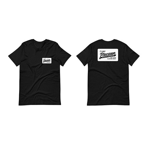 Experience comfort and durability with the MDT Precision T-Shirt, made from a soft 60/40 cotton/polyester blend, perfect for any shooting enthusiast. Size: 4XL.