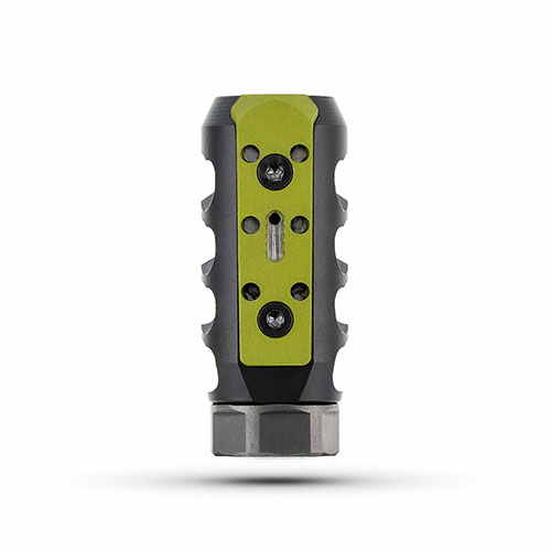 The MDT Comp Muzzle Brake features 4 ports for recoil reduction, minimal shooter concussion, and a unique design for optimal bullet tracking and performance.
