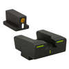 Upgrade your Glock with Meprolight Tru-Dot R4E sights for enhanced hit probability in all light conditions, featuring self-illuminated, instinctive aiming.