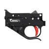 Upgrade your Ruger 10/22® with Timney's complete trigger assembly featuring a fixed pull weight of 2.75 lbs, black housing, and a stylish red trigger shoe.