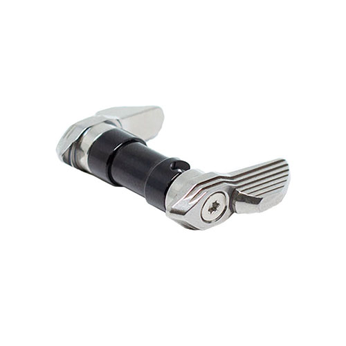 Enhance your shooting experience with the ambidextrous TRIGGERTECH AR Safety, featuring low-friction Silicon Nitride, durable stainless steel, and easy installation.