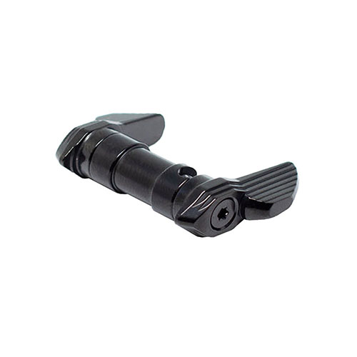 Enhance your shooting with the TRIGGERTECH AR Safety: ambidextrous, low-friction, durable materials, easy install/removal, and customizable lever options.
