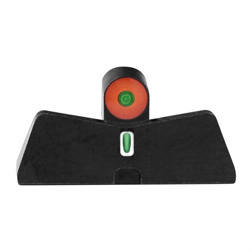 Enhance your Glock G42/G43 with XS Sights DXT2 Big Dot night sights for fast, accurate targeting in any light, featuring tritium illumination and a shallow rear notch.