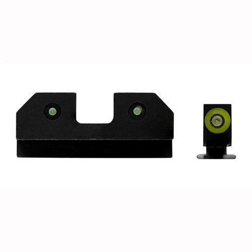 XS R3D Night Sights offer a bright 3-dot tritium system with Ember™ Glow Dot Technology for superior visibility in all lighting conditions, perfect for Glock® 42/43/43X/48.