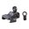 XS SIGHT SYSTEMS RIFLE HIGH WEAVER BACKUP BASE .350" GHOST RING BLACK