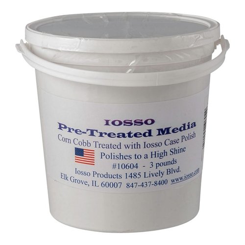 The IOSSO Pre-Treated Corn Cob and Case Polish Combo offers a ready-to-use solution for cleaning and polishing cases, removing all fouling and tarnish effortlessly.
