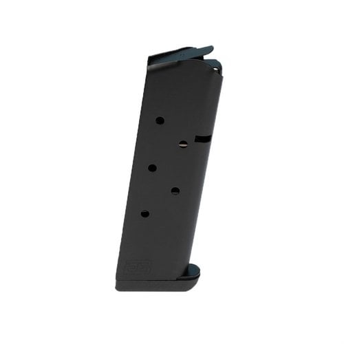 Experience unmatched reliability with the Ed Brown 1911 45ACP 7rd magazine, featuring heat-treated stainless steel, customizable base pads, and flawless feeding.