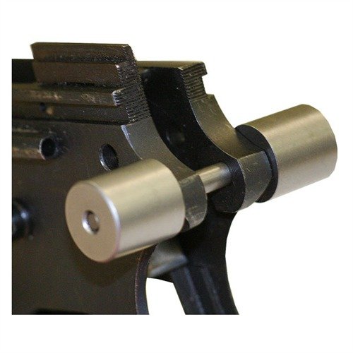 The Ed Brown Beavertail Installation Jig ensures precise milling of frame ears for a perfect fit, featuring hardened steel construction and easy-to-follow instructions.
