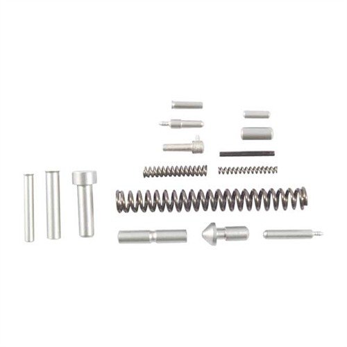 The ED Brown 1911 Rebuild Kit offers a complete assortment of pins and springs for standard and high-capacity 1911 frames, ensuring reliable performance and durability.