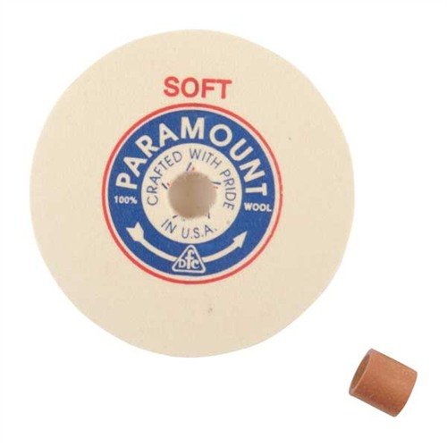 Achieve a professional finish with Bacon Felt Company's 6" Soft Felt Polishing Wheel, featuring a 3/4" arbor and adaptable for various polish grits.