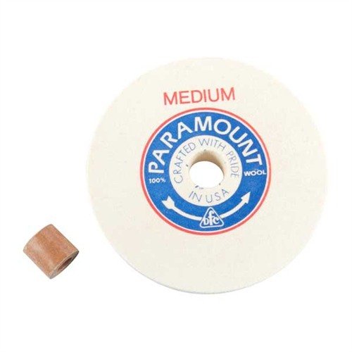 Achieve a professional finish with BACON FELT COMPANY's 6" Medium Felt Polishing Wheel, featuring a 1/2" arbor and superior density for optimal polishing results.