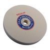 Achieve a professional finish with Bacon Felt Company's 8" Medium Felt Polishing Wheel, featuring a 1" arbor and adapters for versatile use.