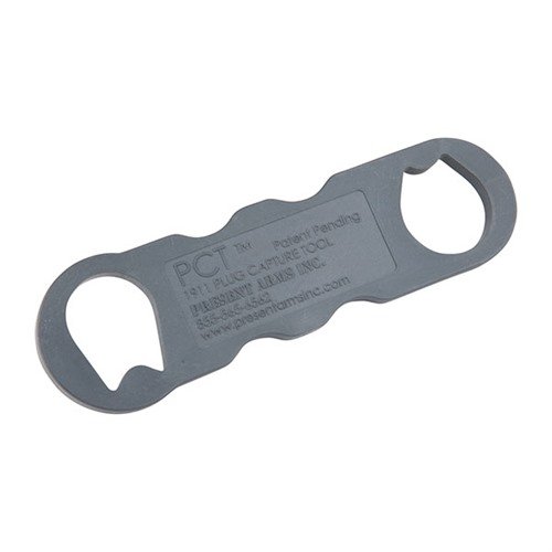 The PCT-1911 Plug Capture Tool offers ergonomic design, full recoil plug coverage, lightweight polymer construction, and is armorer approved for easy use.