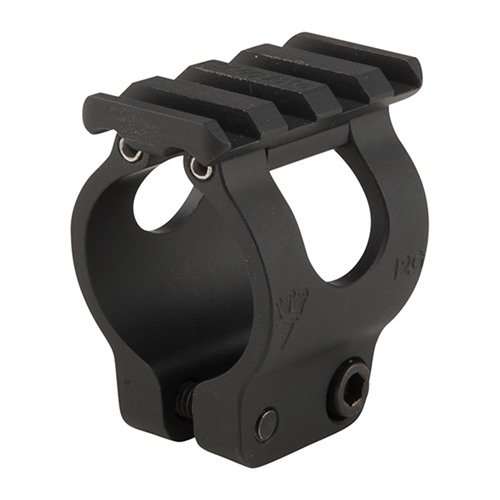 Enhance your traditional tube-fed shotgun with the RS REGULATE 12 Gauge Barrel Accessory Mount, featuring a 4-slot Picatinny rail and self-adjusting clamp arms.