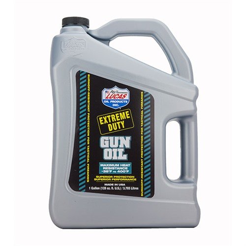 Lucas Extreme Duty Gun Oil offers superior heat resistance, protects against rust and fouling, and simplifies cleaning for all firearms, even in extreme conditions.