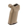 The MAGPUL MOE K2+ Grip offers a reinforced polymer build, rubber over molding for superior control, and a steeper angle for enhanced comfort on short LOP rifles.