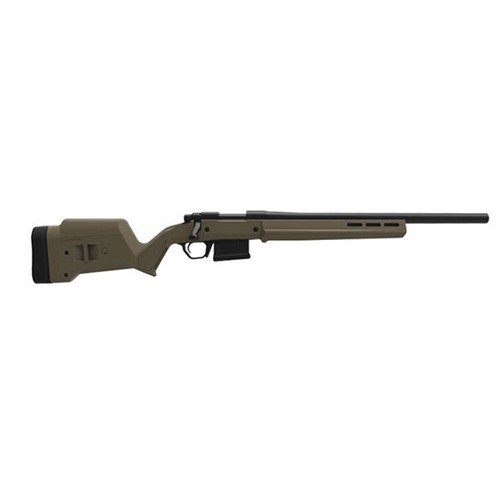 The Magpul Remington 700 Hunter Stock features adjustable length of pull, M-LOK compatibility, and a drop-in design for enhanced ergonomics and versatility.